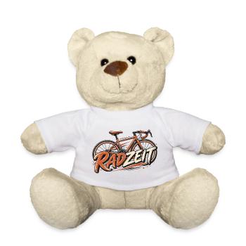 Radfahren Retro Fahrradmotiv Zeitlose Geschenkidee - Teddy - Weiß - Vorne