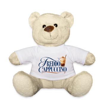 Freddo Cappuccino Schrift mit Eiskaffee - Teddy - Weiß - Vorne