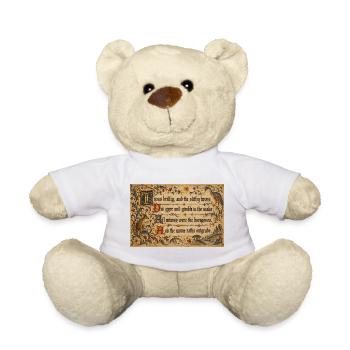 Mittelalterlicher Illumined Jabberwocky - Teddy - Weiß - Vorne