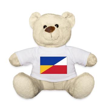 Ukraine-Polnische Flagge – Ukrainische und Polnische Einheit - Teddy - Weiß - Vorne