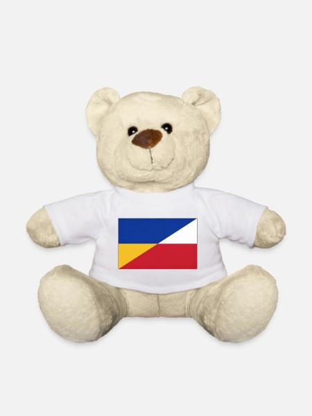 Ukraine-Polnische Flagge – Ukrainische und Polnische Einheit - Teddy - Weiß