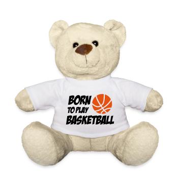 Born to play Basketball - Teddy Bear - white - Front