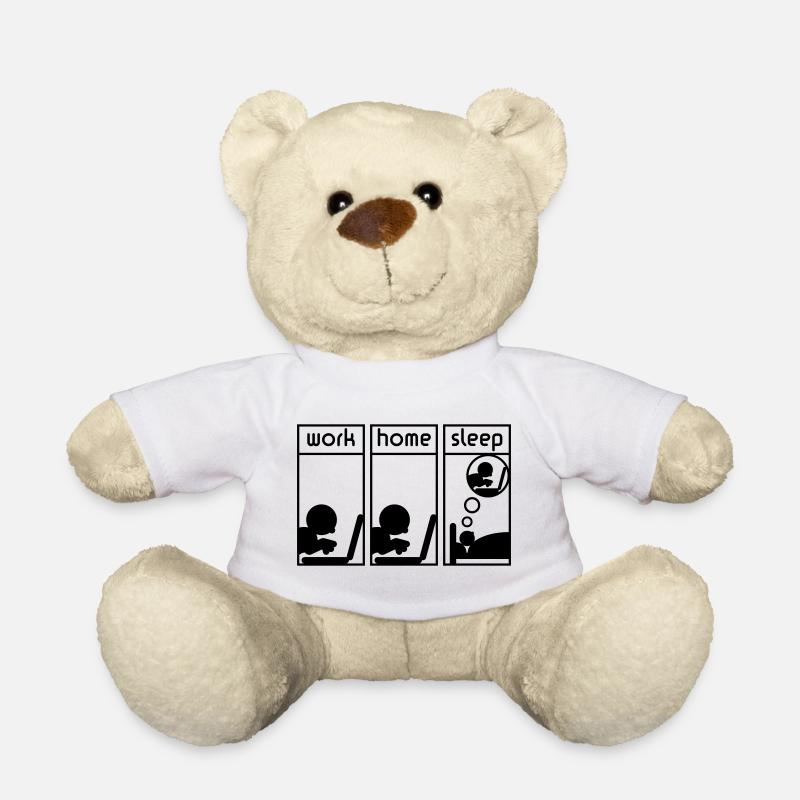 Computerfreak (work - home - sleep) - Teddy - Weiß