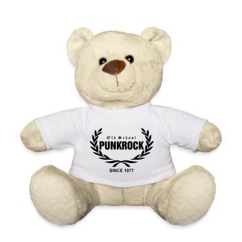 Old School Punkrock Since 1977 (schwarzer Druck) - Teddy - Weiß - Vorne