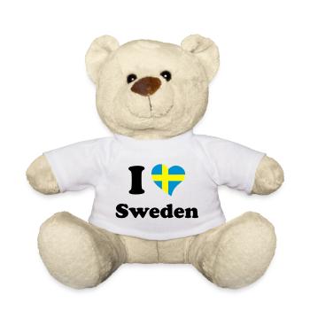 I love Sweden - Teddy Bear - white - Front
