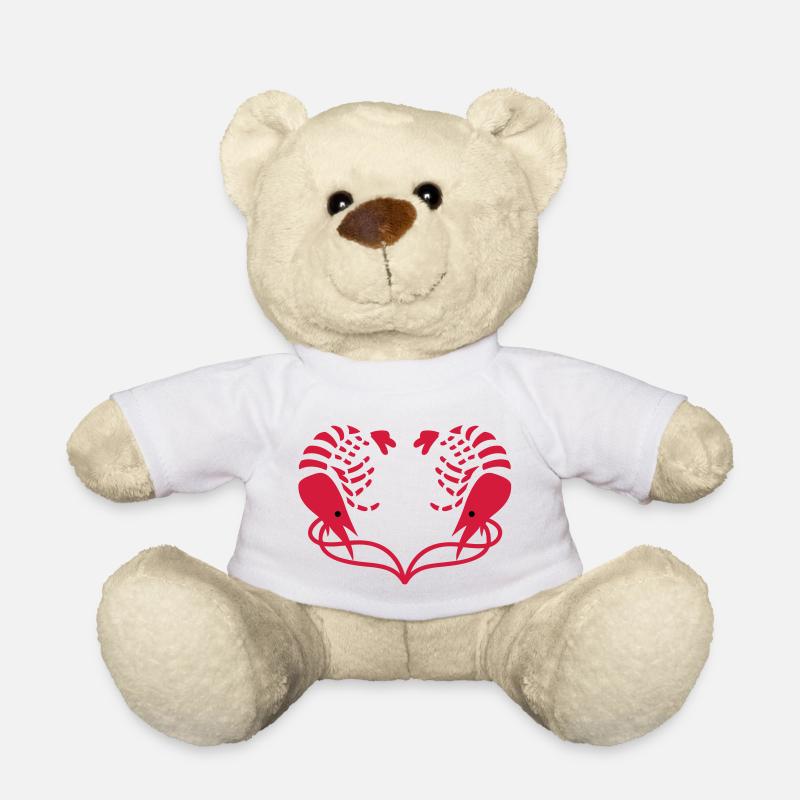 Heart of Shrimps - Teddy Bear - white