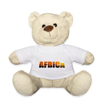 Africa Landscape Lettering - Teddy Bear - white - Front