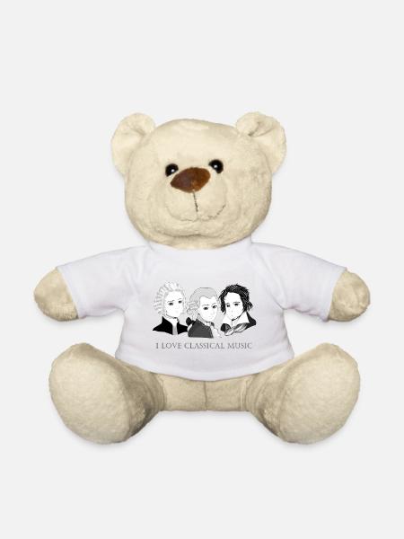 Bach - Mozart - Beethoven en chibi - Nounours - blanc