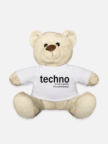 Techno Rave Raver festival clubbing - Teddy - Weiß