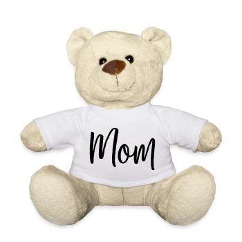 Mom family parents love typography gift - Teddy Bear - white - Front