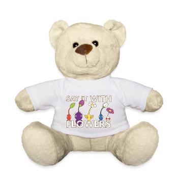 Say it with flowers - Teddy Bear - white - Front