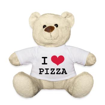 I Love Pizza - Nounours - blanc - Devant