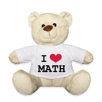 I Love Math - Teddy Bear - white - Front