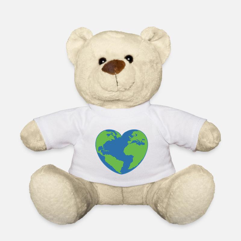 Tag der Erde Herz - Teddy - Weiß