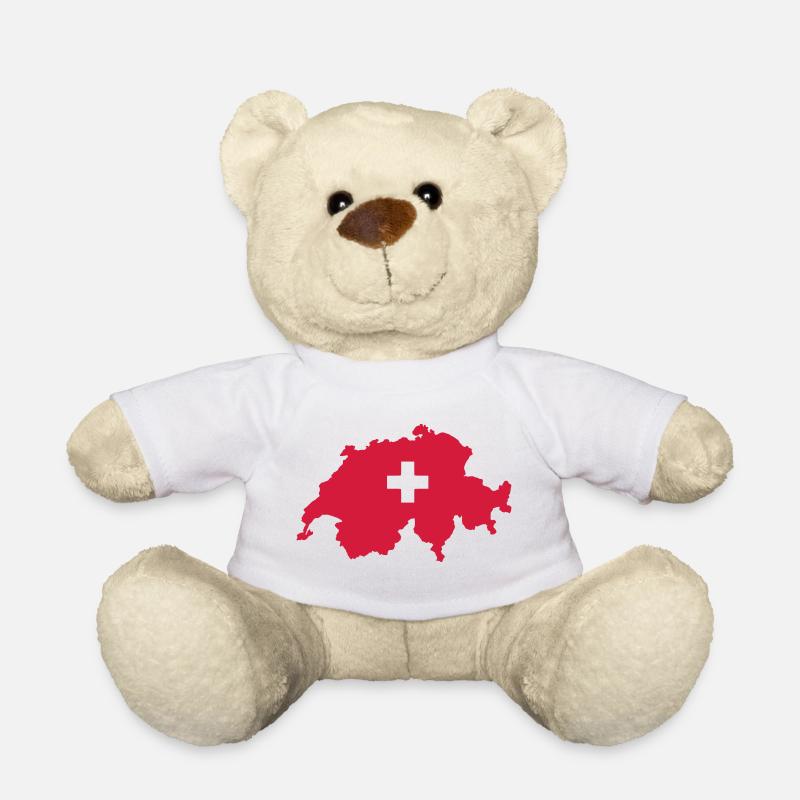 Switzerland - Teddy Bear - white