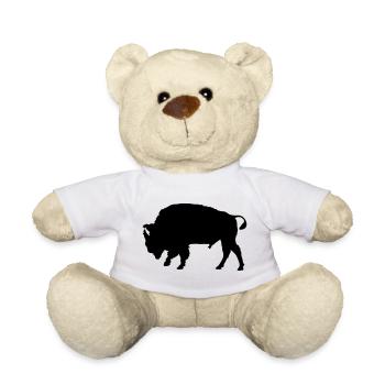bison - Teddy Bear - white - Front