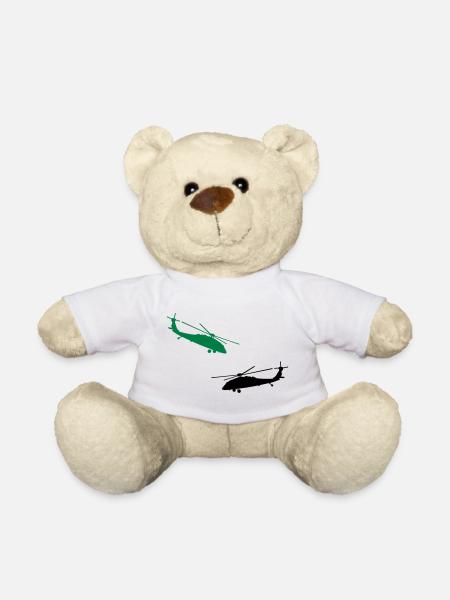 helicopter - Teddy Bear - white