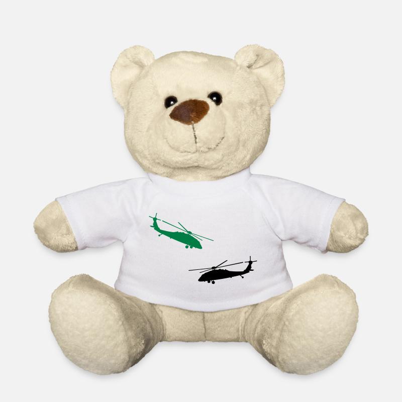 hélicoptère - Nounours - blanc
