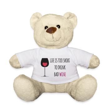 Das Leben ist zu kurz um zu trinken - Teddy - Weiß - Vorne