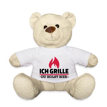 Ich grille du holst Bier - Teddy - Weiß - Vorne