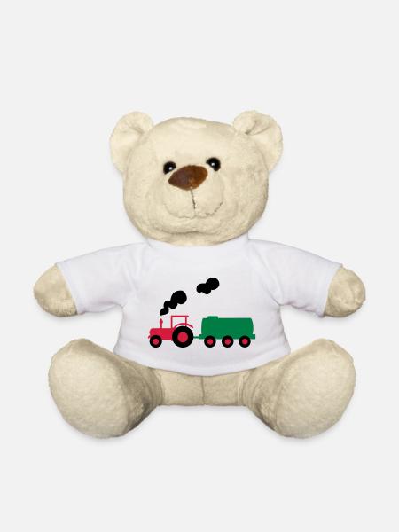 traktor trecker landwirtschaft - Teddy - Weiß