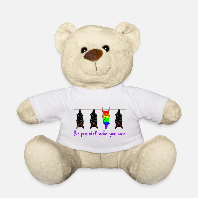 Bats Pride LGBT Sei stolz darauf, wer du bist GAY PRIDE - Teddy - Weiß