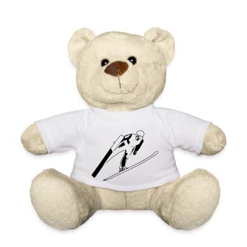 Skispringen - Skispringer - Ski Jumping - Teddy - Weiß - Vorne