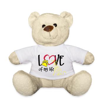Love of my life greyhound - Teddy Bear - white - Front