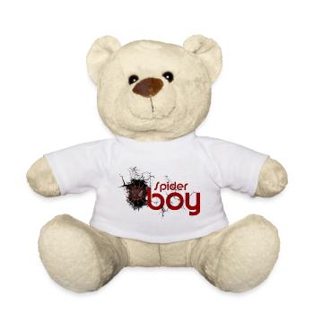 Arachnid Hero: Crimson Web Emblem - Teddy Bear - white - Front