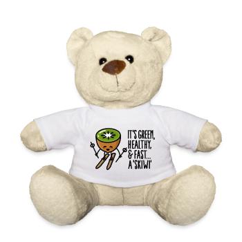 It's green healthy and fast skiwi Skifahren Kiwi - Teddy - Weiß - Vorne