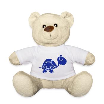 Une tortue qui prend son temps - Nounours - blanc - Devant