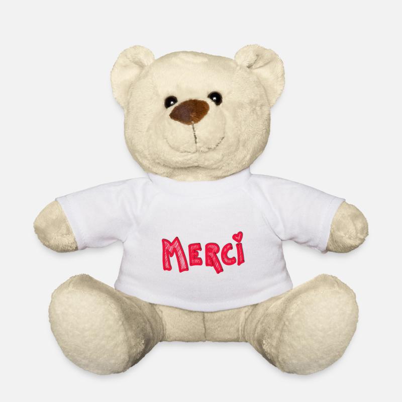 Danke Dankbarkeit rotes Herz - Teddy - Weiß