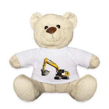 Excavatrice - Nounours - blanc - Devant