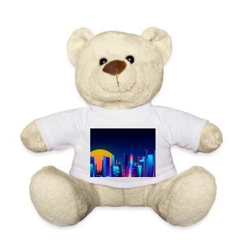 Rückseite des Stadthintergrundes - Teddy - Weiß - Vorne