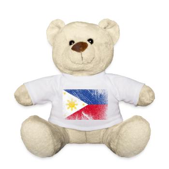 Philippines flag - vintage grunge - Teddy Bear - white - Front