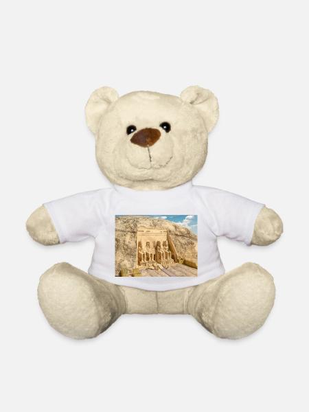 Temple d'Abou Simbel en Egypte - Nounours - blanc