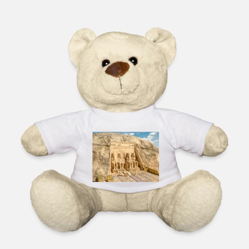 Temple d'Abou Simbel en Egypte - Nounours - blanc