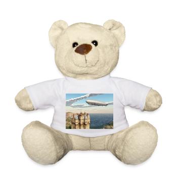 Scottish Castle and Zeppelin - Teddy Bear - white - Front