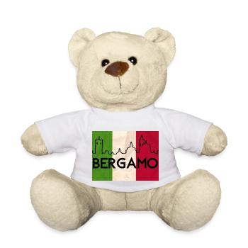Bergamo tricolor flag - Teddy Bear - white - Front