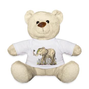 l'éléphant - Nounours - blanc - Devant