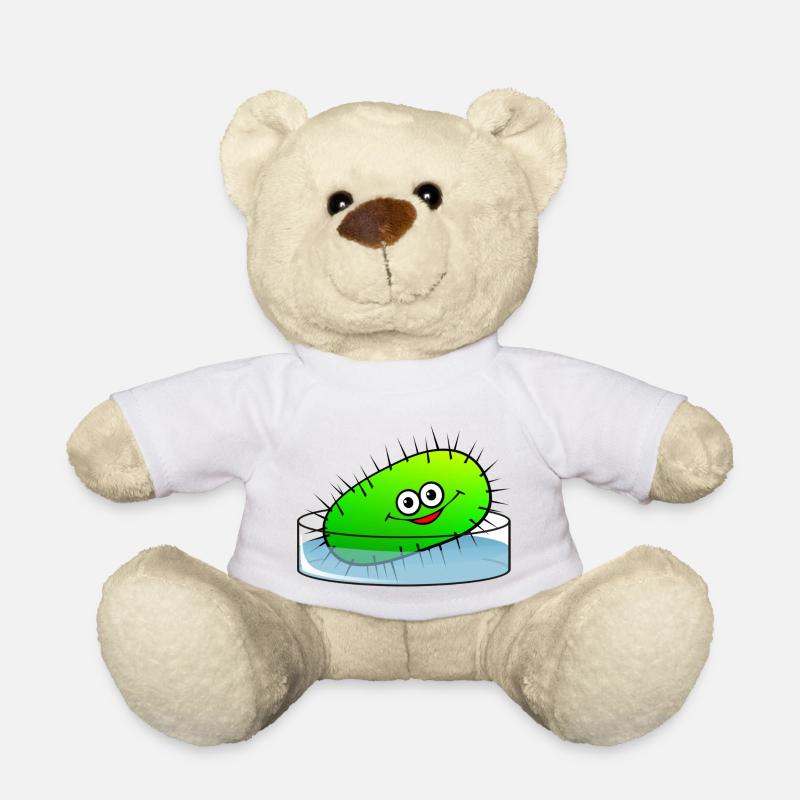 Bactérie heureuse - Nounours - blanc
