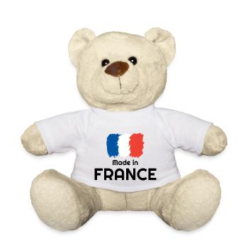 Frankreich, französische Flagge, Frankreich Land, Frankreich Flagge, - Teddy - Weiß - Vorne