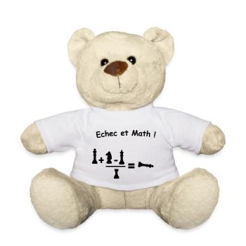 Echec et Math - Nounours - blanc - Devant