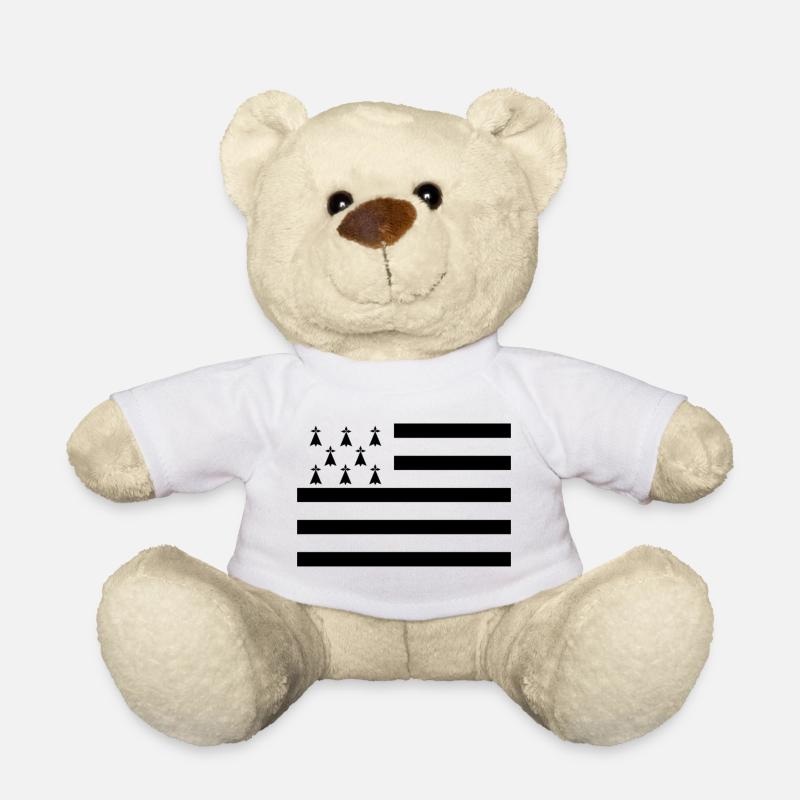 Breton flag - Brittany - Teddy Bear - white