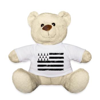 Flagge Bretagne VINTAGE - Teddy - Weiß - Vorne