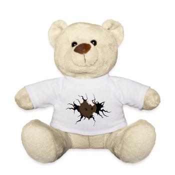 I eat people bear motif - Teddy Bear - white - Front