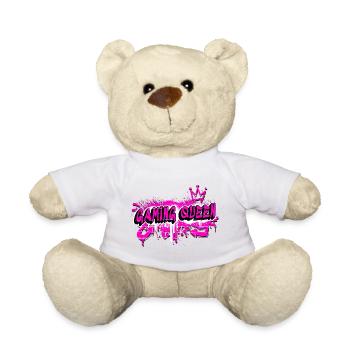 Gaming Queen Graffiti Design - Teddy Bear - white - Front