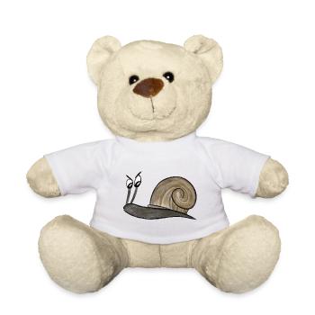 Skeptical snail - Teddy Bear - white - Front