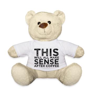 coffee everyday coffee humor eeffoc coffee beans - Teddy - Weiß - Vorne
