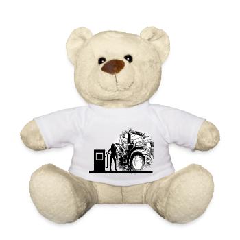 Tractor - Teddy Bear - white - Front